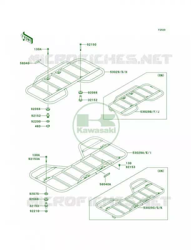 Carriers Kawasaki QUAD 360 2008 Prairie 360 4X4  KVF360A8F