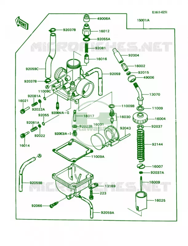 Carburetor Kawasaki MOTOS 80 1989 KD80  KD80-N2