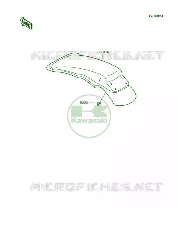 Fenders Kawasaki MOTOS 80 1989 KD80  KD80-N2