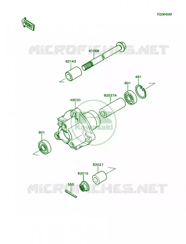 Front Hub Kawasaki MOTOS 80 1989 KD80  KD80-N2
