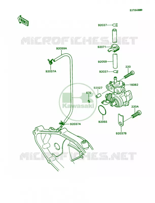 Oil Pump Kawasaki MOTOS 80 1989 KD80  KD80-N2