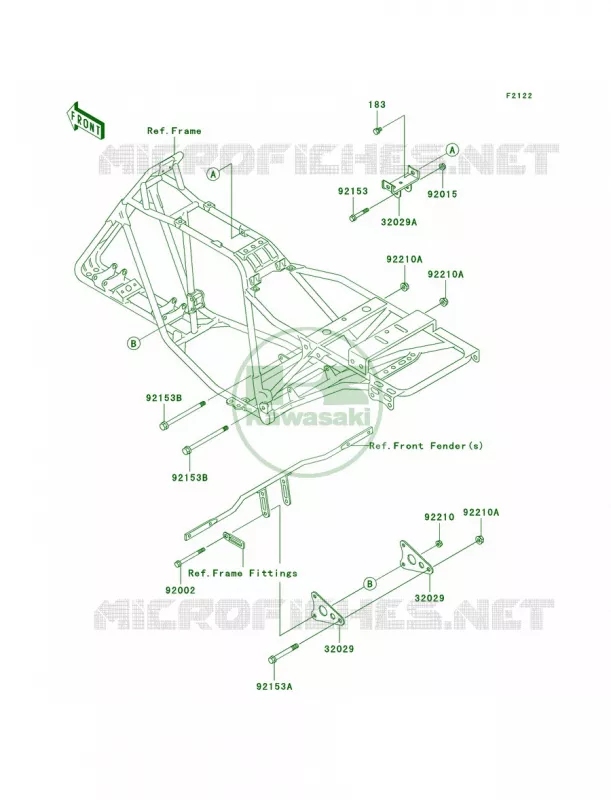 Engine Mount Kawasaki QUAD 250 2008 Bayou 250  KLF250A8F