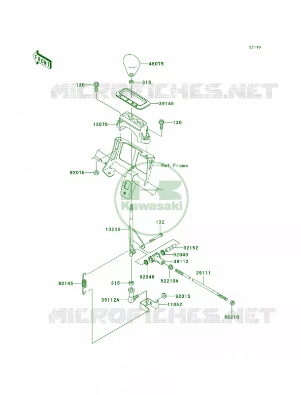 Control Kawasaki QUAD 650 2008 Brute Force 650 4x4i  KVF650H8F
