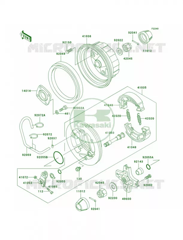 Rear Hub Kawasaki QUAD 250 2007 Bayou 250  KLF250A7F