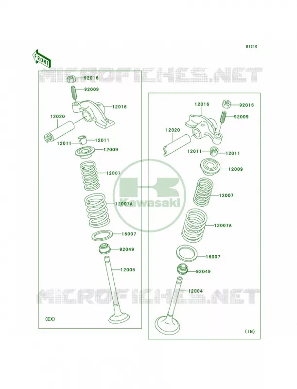 Valves Kawasaki QUAD 250 2007 Bayou 250  KLF250A7F