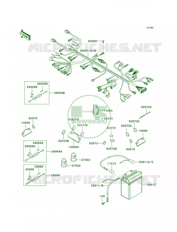 Chassis Electrical Equipment Kawasaki QUAD 360 2007 Prairie 360  KVF360B7F