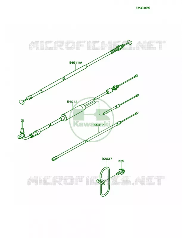 Cables Kawasaki MOTOS 80 1988 KD80  KD80-N1