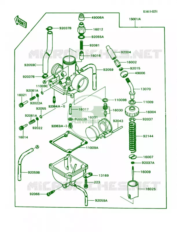 Carburetor Kawasaki MOTOS 80 1988 KD80  KD80-N1