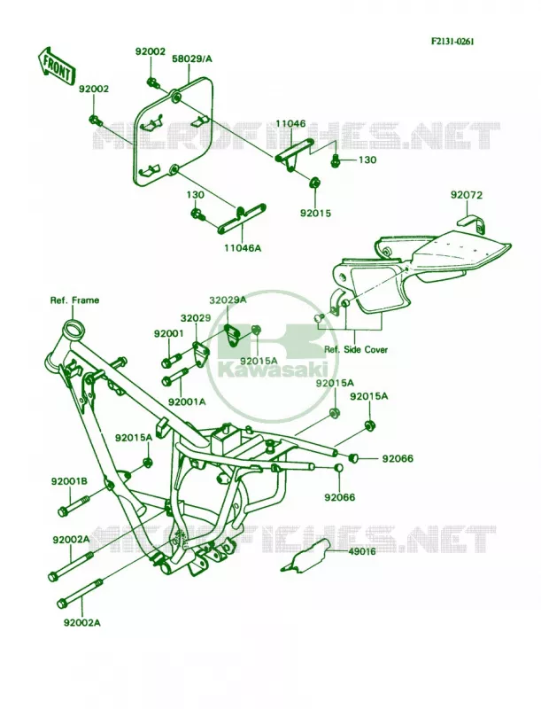 Frame Fittings Kawasaki MOTOS 80 1988 KD80  KD80-N1