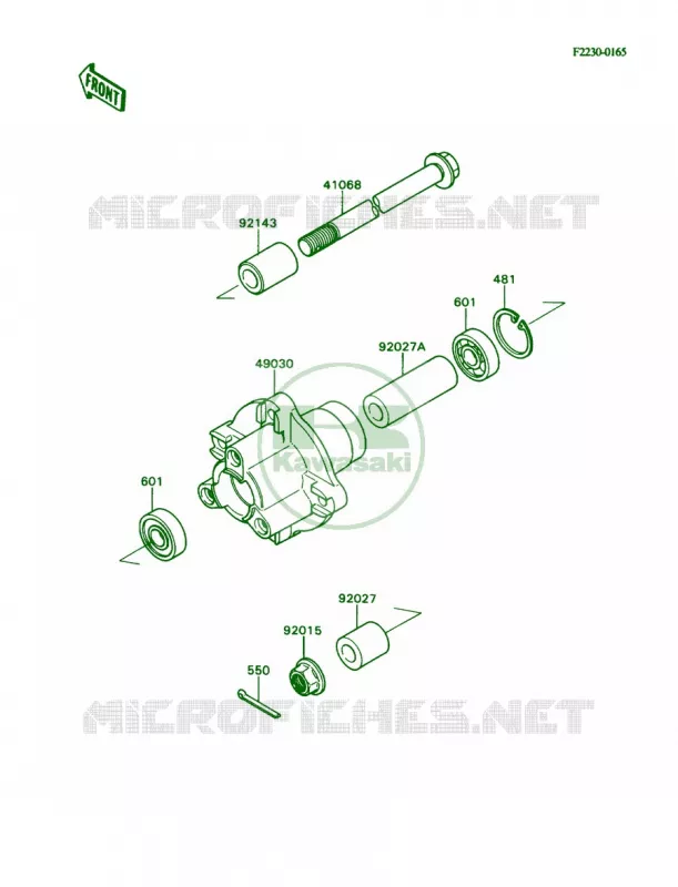Front Hub Kawasaki MOTOS 80 1988 KD80  KD80-N1