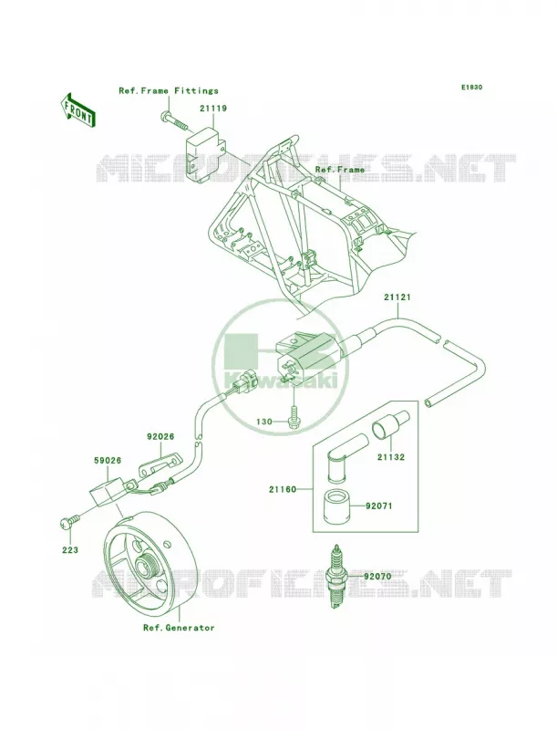 Ignition System Kawasaki QUAD 250 2006 Bayou 250  KLF250A6F