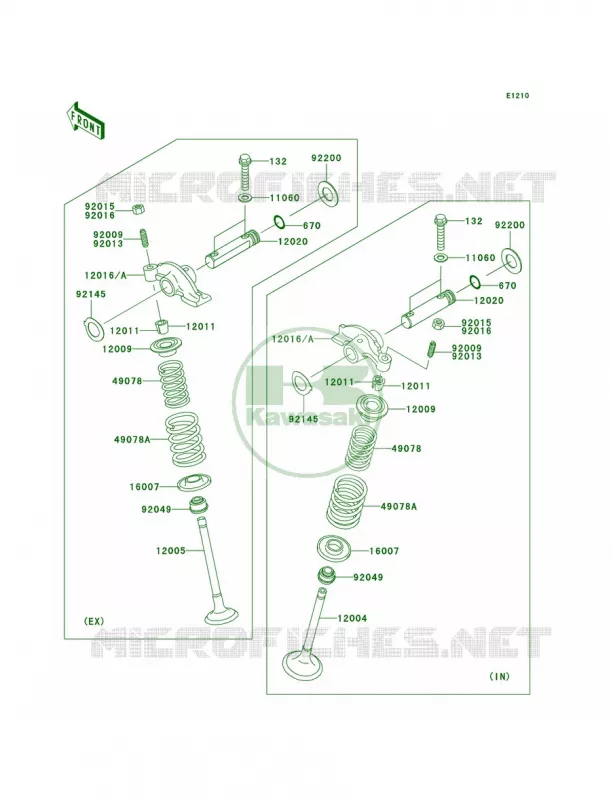Valves Kawasaki QUAD 360 2006 Prairie 360  KVF360B6F