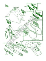 Labels pour Kawasaki KDX200 1988