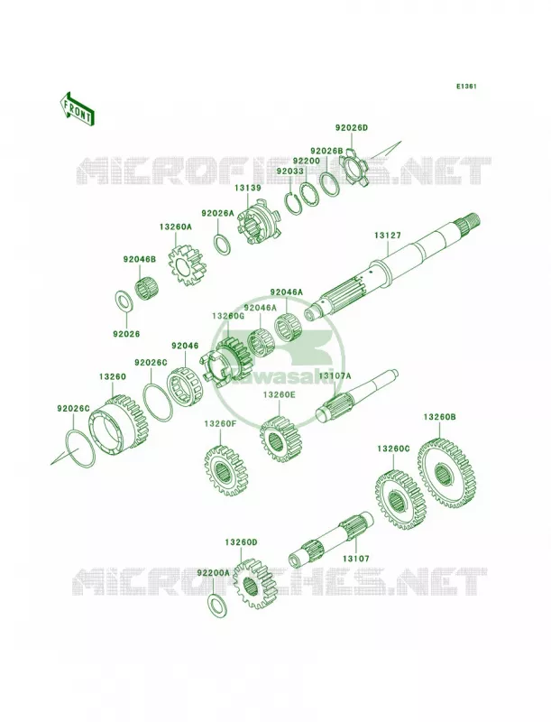 Transmission Kawasaki QUAD 700 2006 Prairie 700 4x4  KVF700A6F