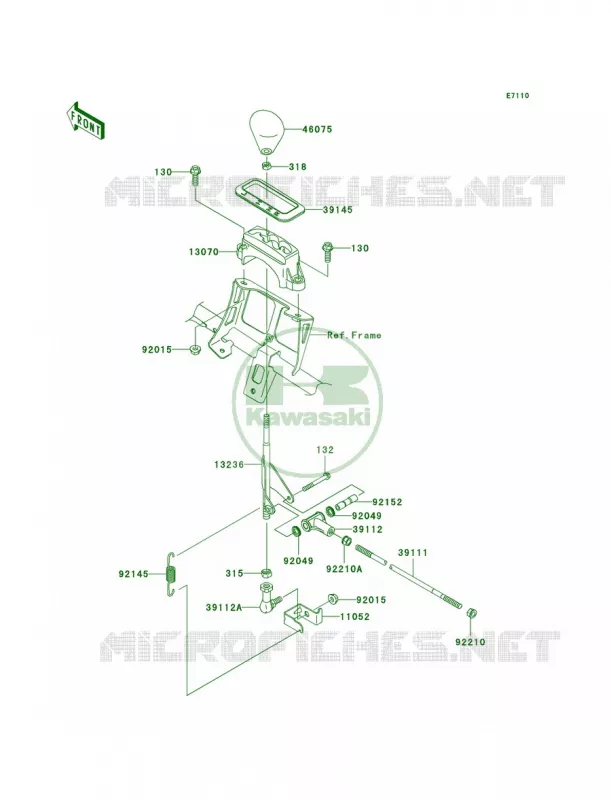 Control Kawasaki QUAD 750 2006 Brute Force 750 4x4i  KVF750C6F