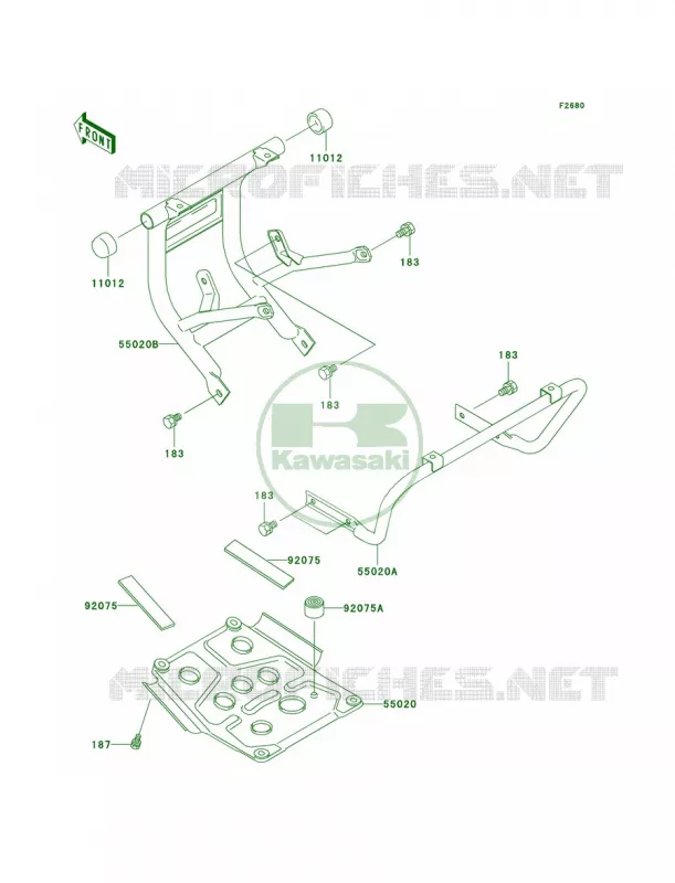 Guards Kawasaki QUAD 250 2005 Bayou 250  KLF250-A3
