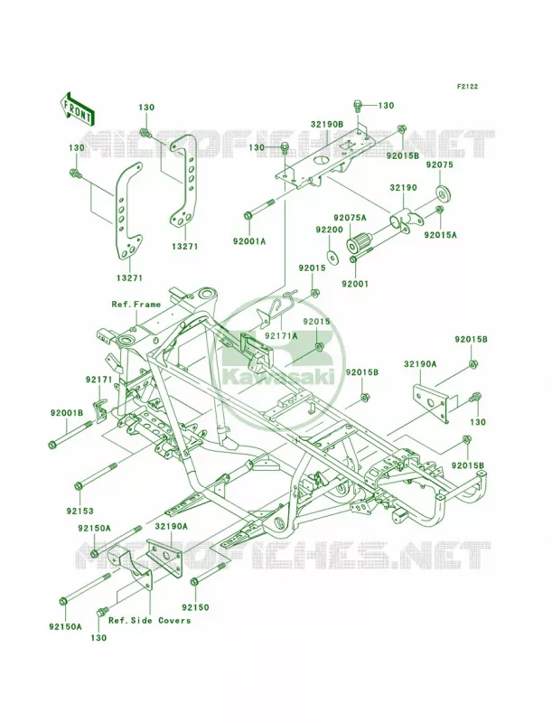 Engine Mount Kawasaki QUAD 360 2005 Prairie 360 4X4  KVF360-A3