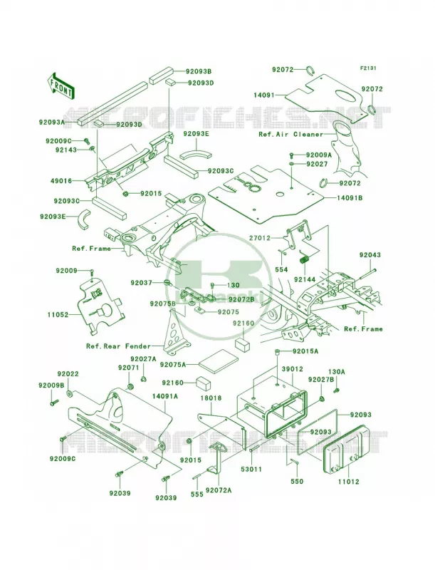 Frame Fittings Kawasaki QUAD 360 2005 Prairie 360 4X4  KVF360-A3