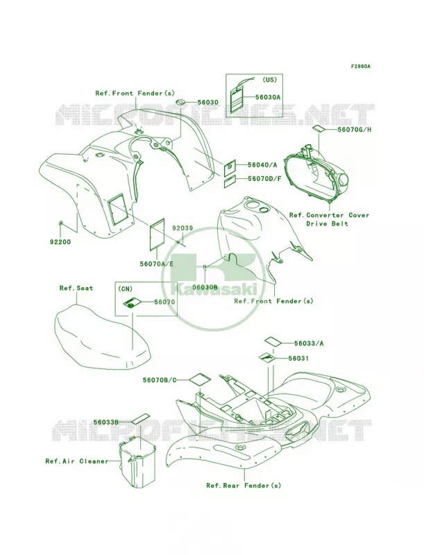 LabelsB3 Kawasaki QUAD 360 2005 Prairie 360  KVF360-B3