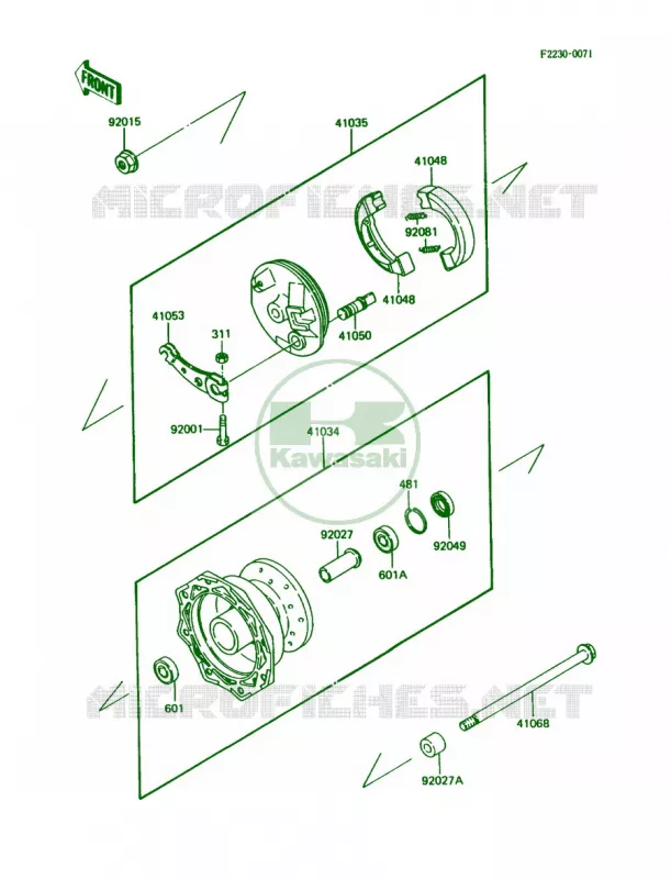 Front Hub Kawasaki MOTOS 80 1988 KDX80  KDX80-C5