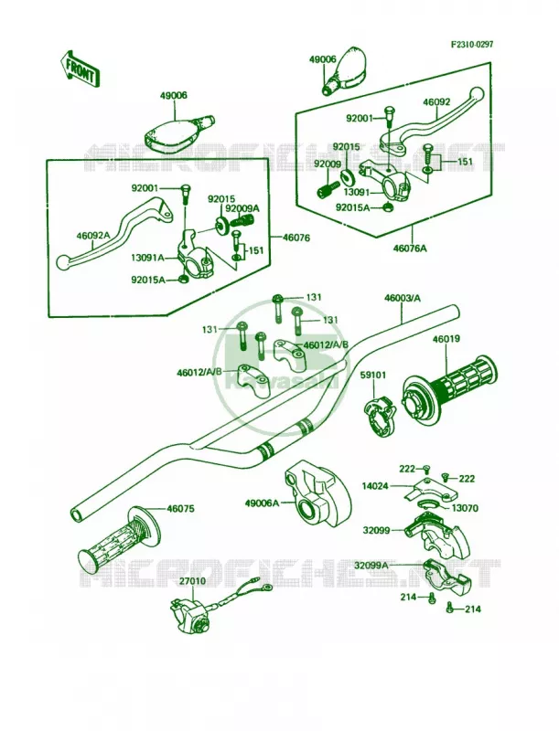 Handlebar Kawasaki MOTOS 80 1988 KDX80  KDX80-C5