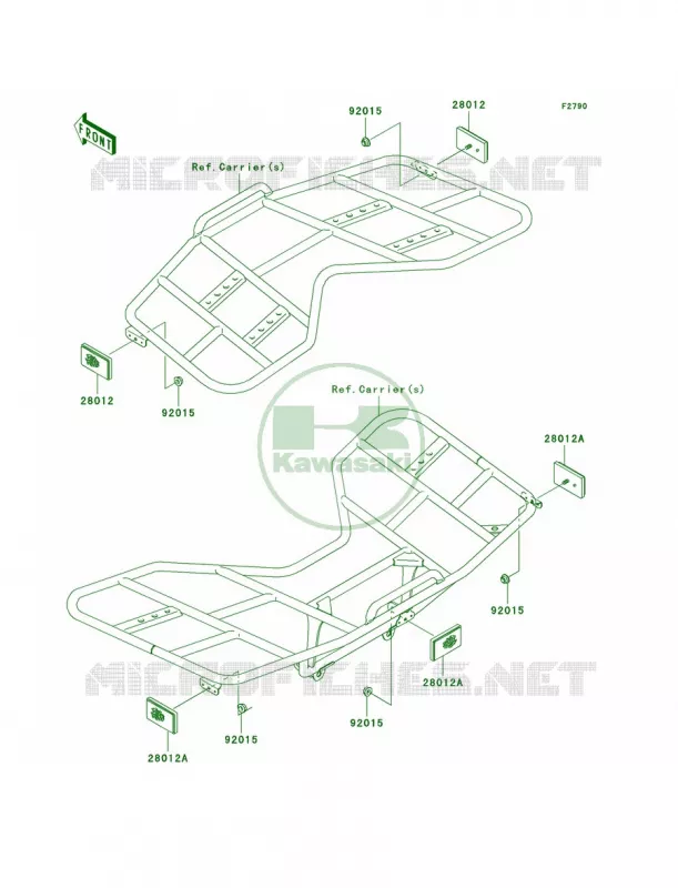 ReflectorsCN Kawasaki QUAD 700 2005 Prairie 700 4x4 Team Green Special Edition  KVF700-D1