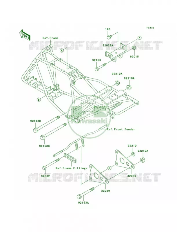 Engine Mount Kawasaki QUAD 250 2004 Bayou 250  KLF250-A2