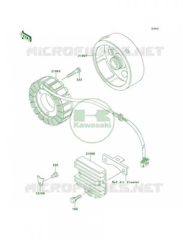 Generator Kawasaki QUAD 250 2004 Bayou 250  KLF250-A2