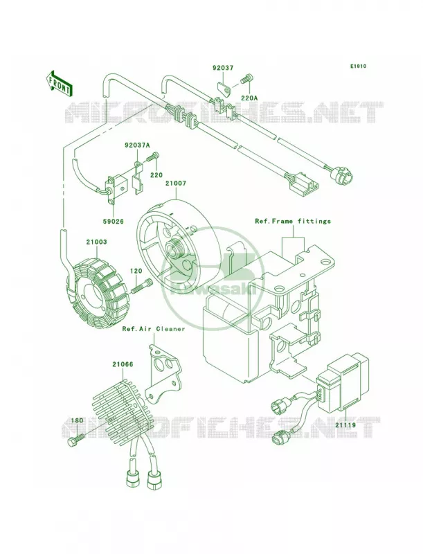 Generator Kawasaki QUAD 300 2004 Bayou 300  KLF300-B17