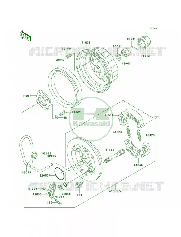 Rear Hub Kawasaki QUAD 300 2004 Bayou 300  KLF300-B17