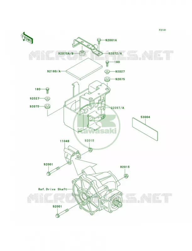 Frame Fittings Kawasaki QUAD 300 2004 Bayou 300 4X4  KLF300-C16