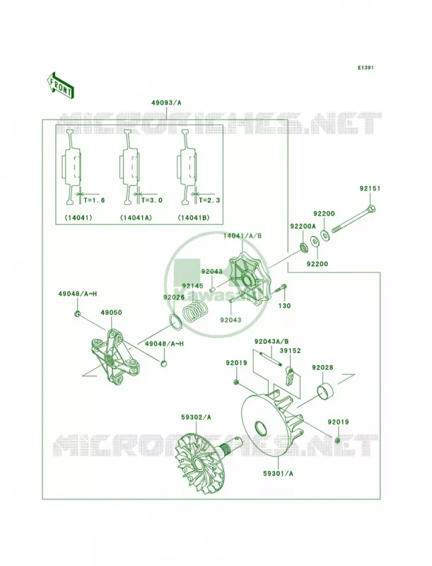 Drive Converter Kawasaki QUAD 360 2004 Prairie 360  KVF360-B2
