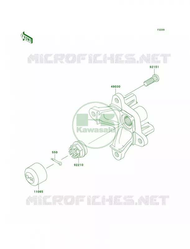 Front Hub Kawasaki QUAD 700 2004 Prairie 700 4x4 Hardwoods Green HD  KVF700-B1