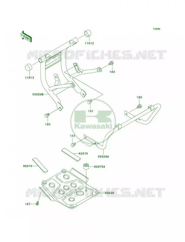 Guards Kawasaki QUAD 250 2003 Bayou 250  KLF250-A1