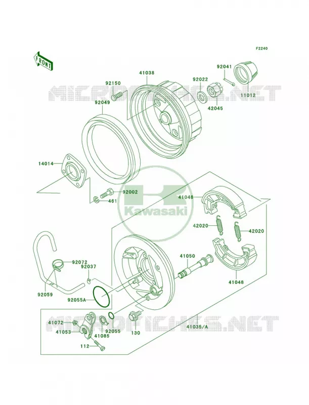 Rear Hub Kawasaki QUAD 300 2003 Bayou 300  KLF300-B16