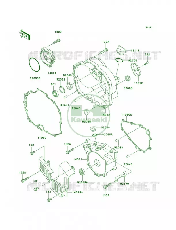 Engine Covers Kawasaki QUAD 300 2003 Bayou 300 4X4  KLF300-C15