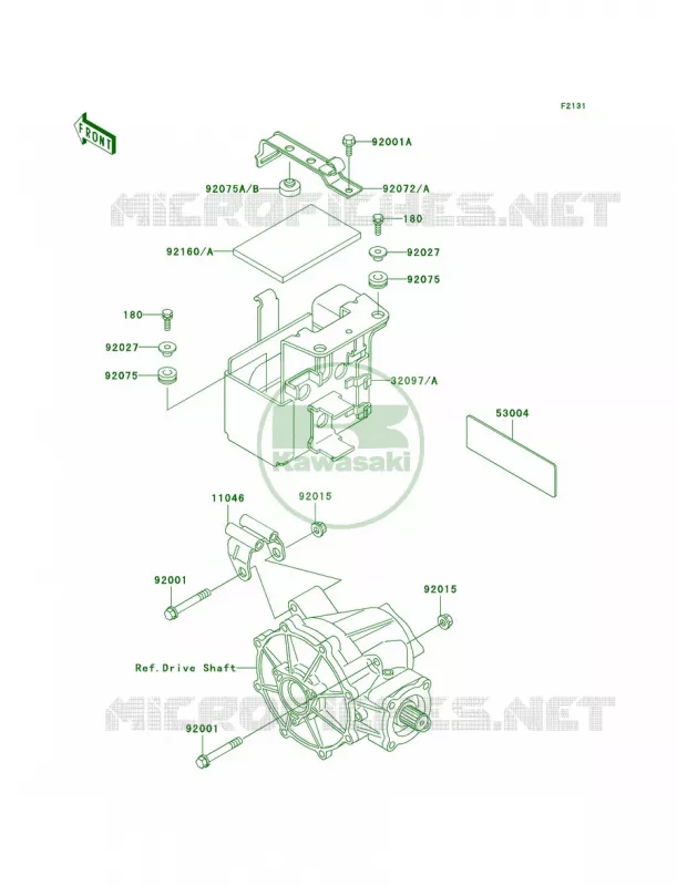 Frame Fittings Kawasaki QUAD 300 2003 Bayou 300 4X4  KLF300-C15