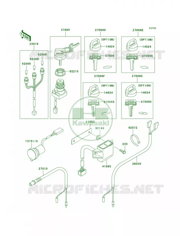 Ignition Switch Kawasaki QUAD 360 2003 Prairie 360 4X4  KVF360-A1