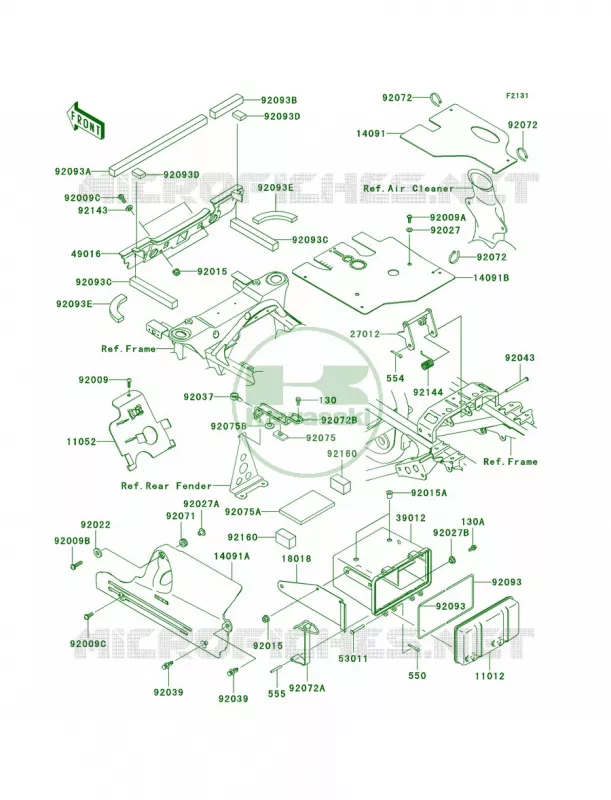 Frame Fittings Kawasaki QUAD 360 2003 Prairie 360  KVF360-B1