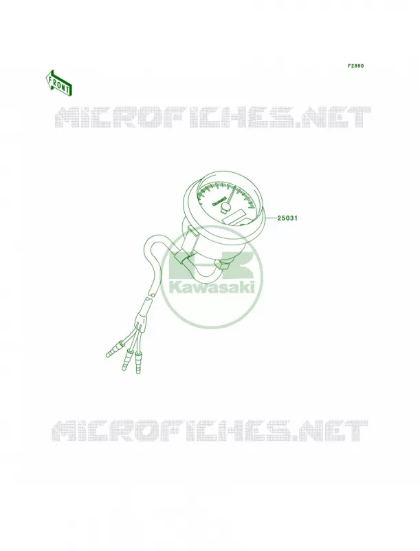 Optional PartsUSMeter Kawasaki QUAD 360 2003 Prairie 360  KVF360-B1