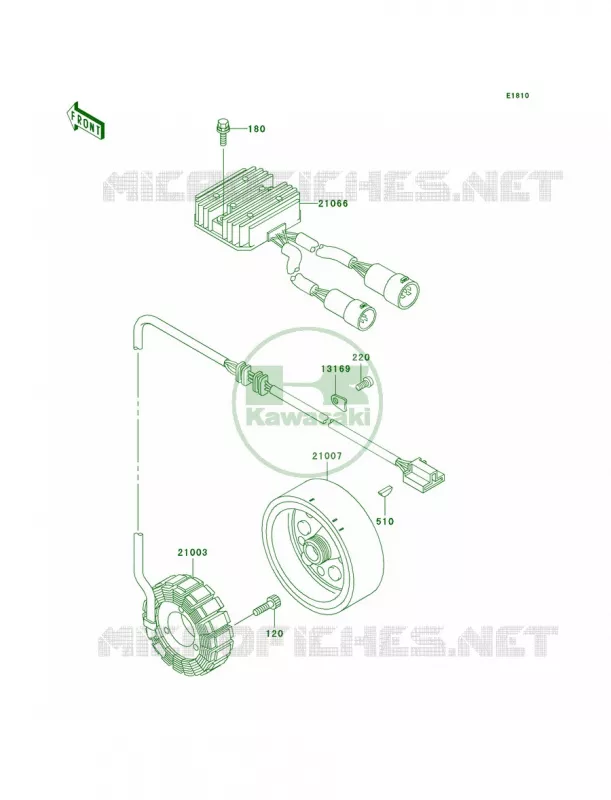 Generator Kawasaki QUAD 400 2002 Prairie 400 4X4  KVF400-C4