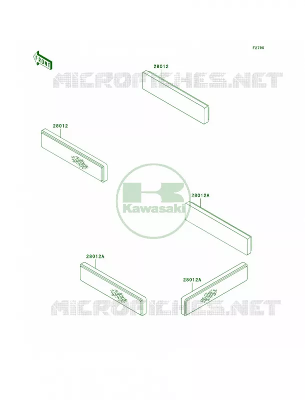 ReflectorsCN Kawasaki QUAD 400 2002 Prairie 400 4X4  KVF400-C4