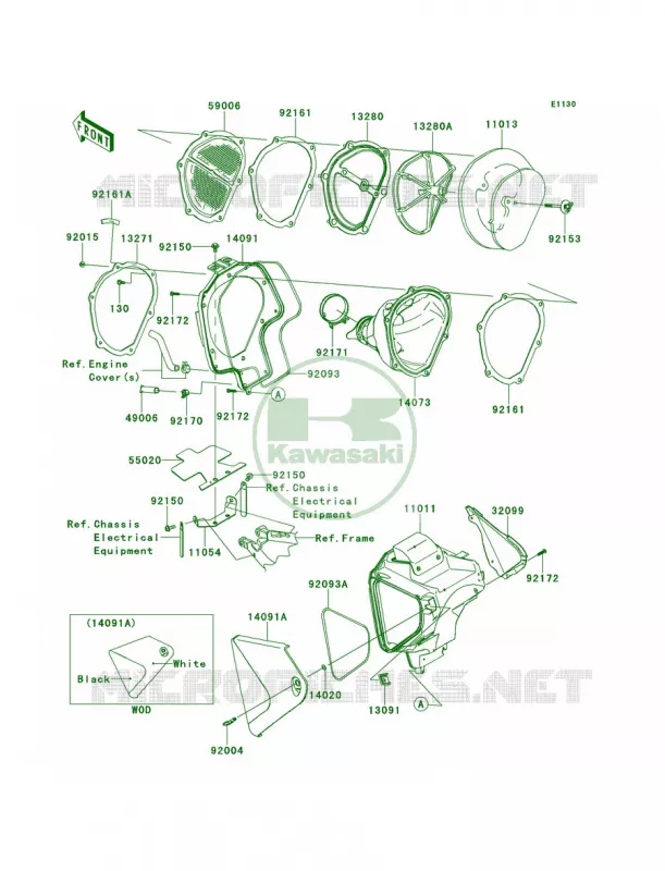 Air Cleaner Kawasaki MOTOS 450 2013 KLX450R  KLX450ADF