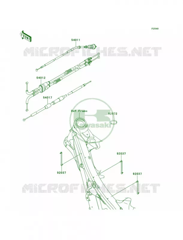 Cables Kawasaki MOTOS 450 2013 KLX450R  KLX450ADF