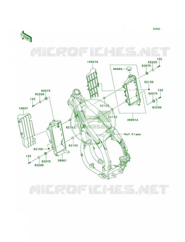 Radiator Kawasaki MOTOS 450 2013 KLX450R  KLX450ADF