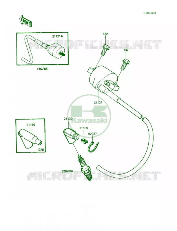 Ignition System Kawasaki MOTOS 200 1986 KDX200  KDX200-C1