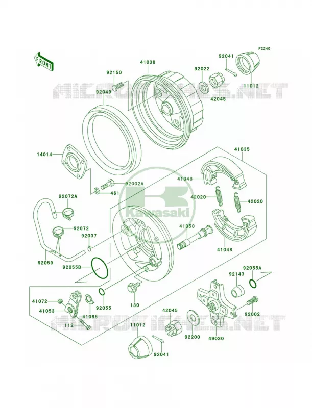 Rear Hub Kawasaki QUAD 220 2001 Bayou 220  KLF220-A14