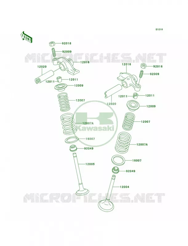 Valves Kawasaki QUAD 220 2001 Bayou 220  KLF220-A14