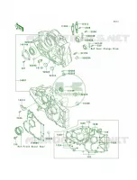 Crankcase pour Kawasaki Bayou 300 4X4 2001