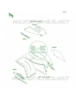 DecalsGreenKLF300 C10 pour Kawasaki Bayou 300 4X4 2001